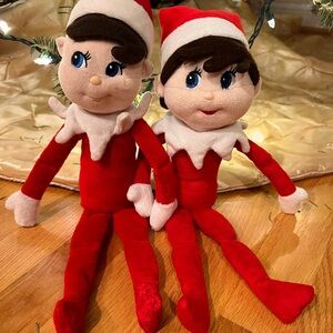 Elf on the Shelf Plush Girl /Boy Doll Brown Hair Blue Eyes by CCA and B